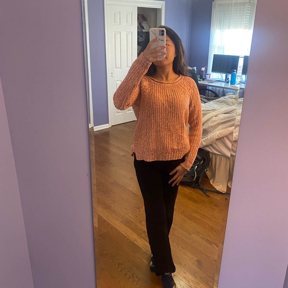 NWOT pink chunky knit sweater